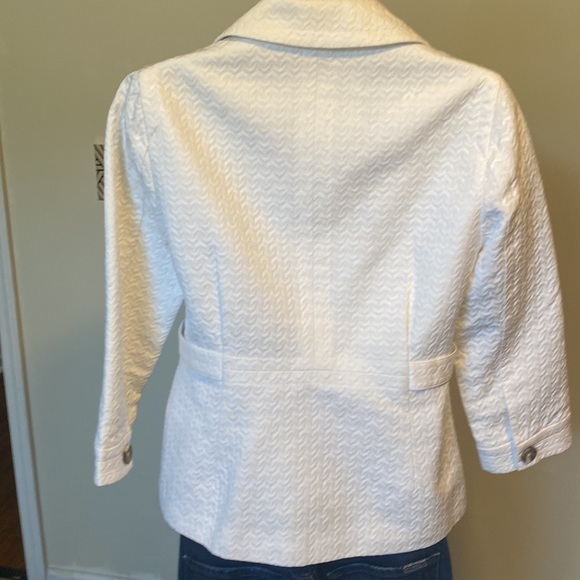 Pre-OWNED BANANA REPUBLIC WHITE SINGLE BREASTED JACKET - Picture 13 of 15